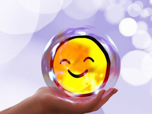 Mentalcoaching smiley in a bubble