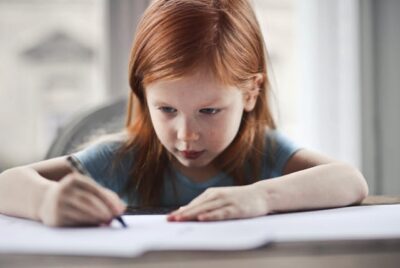 Girl writing