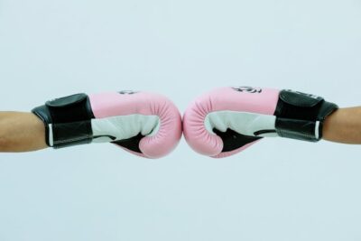 Boxing gloves against each other - Boxing-Fit