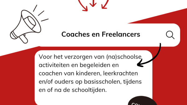 Vacancy for coaches and freelancers